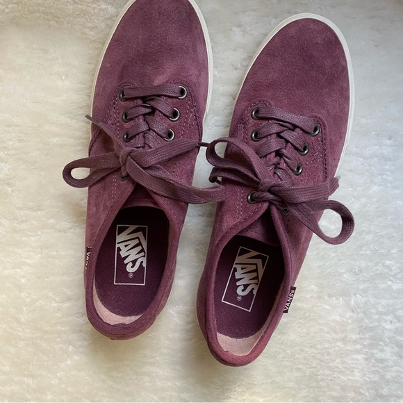 Vans purple suede sneaker SIZE 8 - Picture 2 of 9